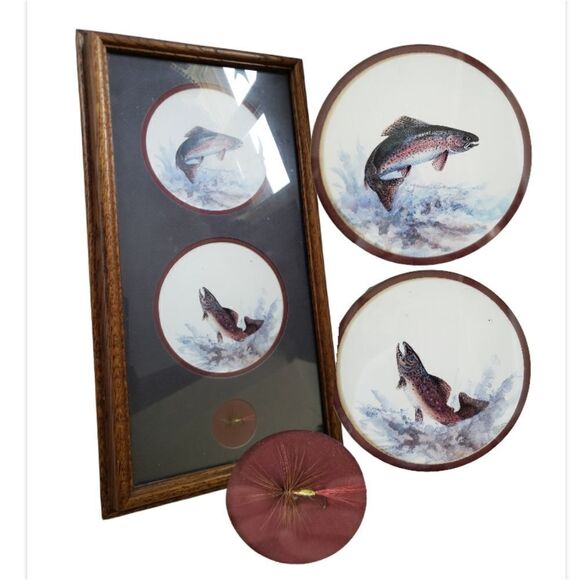 Royann Baum's Signed & Framed Fish Art - Picture 1 of 9